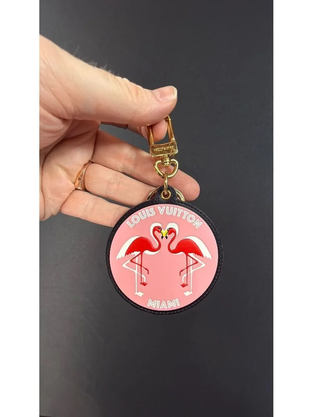 Louis Vuitton Pink Flamingo Miami Bag Charm